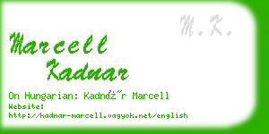 marcell kadnar business card